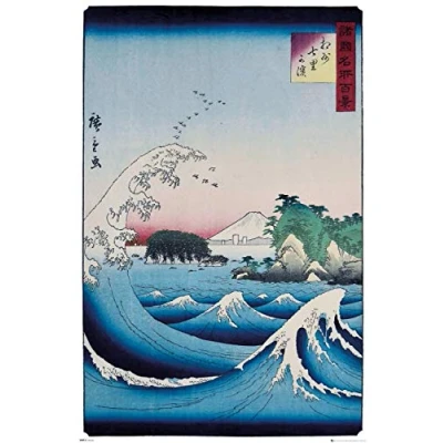 Image of GB eye GN0915 Hiroshige The Seven Ri Beach 61 x 91.5cm Maxi Poster