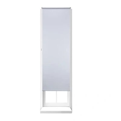 Image of Relaxdays Thermal Blackout Blinds, Heat Protection, Side Pull Roller Shades, No Drilling, 70x120cm, White