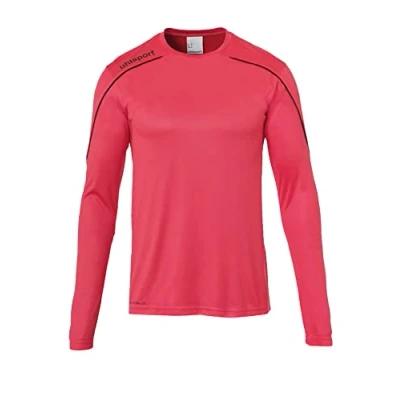 Image of Uhlsport Stream 22 Long Sleeve Jersey Junior, Navy/White, Moisture Wicking Dry Tech Kids, Size 34/36