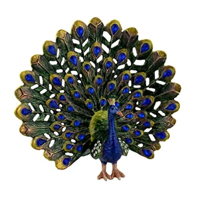 Image of Peacock Trinket Box Ornament Treasured Trinkets