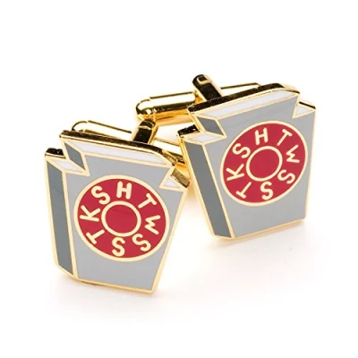 Image of THE MASONIC COLLECTION Mark Degree Freemasons Mens Gold Plated Cufflinks Gift Box