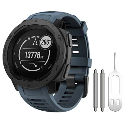 Image of NotoCity Instinct Band, Soft Silicone Replacement Watch Strap ONLY Compatible Sports GPS Smart with Adapter Tools