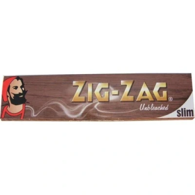 Image of ZIG ZAG UNBLEACHED SLIM KING SIZE ROLLING PAPER (10)