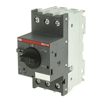 Image of ABB MS116 20 Manual Motor Starter, 45mm width, 3 Pole, 690 V, 50 60Hz (ABB1SAM250000R1013)