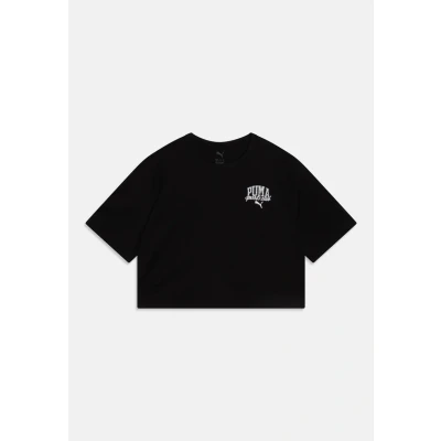 Image of Puma Class TEE Unisex Print Tshirt for kids, Size: 14y (13 14y), Black
