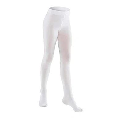 Image of Mytoptrendz® Girls Ballet Tights Dance Soft Stretchy Opaque Pantyhose for School((White, Age 9 11 years) Matt Footed