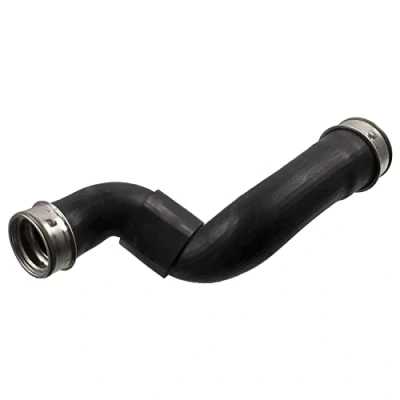 Image of 2035281282, 2035281782, A2035281282, A2035281782 Turbocharger Hose FEBI BILSTEIN 102628 ACM (Polyacrylate), Carbon Fibre with quick couplers
