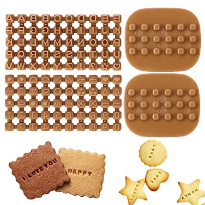 Image of Alphabet Number Letter Cookie Cutters Set Stamp Press Biscuit Fondant Decorating Baking Tools (Alphabet + Number)