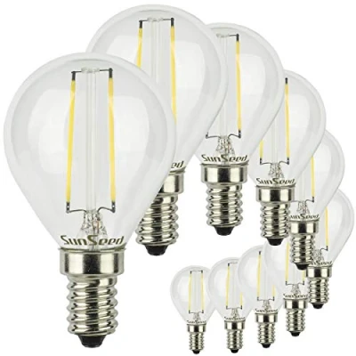 Image of SUNSEED 10 X E14 2W (Equivalent to 25W) Sapphire Filament LED Golf Ball Light Bulb G45 Neutral White 4000K