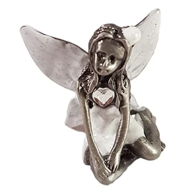 Image of Leonardo Collection Birthstone Fairy Pewter BNIB Month: April