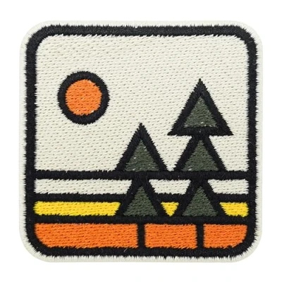 Image of Finally Home Iron On Patch Retro Nature Tree Sew Patch, Vintage Outdoor Patches, Forest Patches for Sewing, Sun Mountain