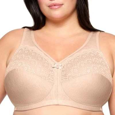 Image of Glamorise Full Figure Plus Size MagicLift Moisture Control Bra Wirefree #1064
