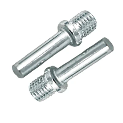 Image of Dapetz ® Adaptor M14 X 2 Female to 10mm Male 2Pk 45mm Steel Alloy Construction Thread Metal Spindle Adapters Electric Drill Conversion Connecting Rods External Converters for