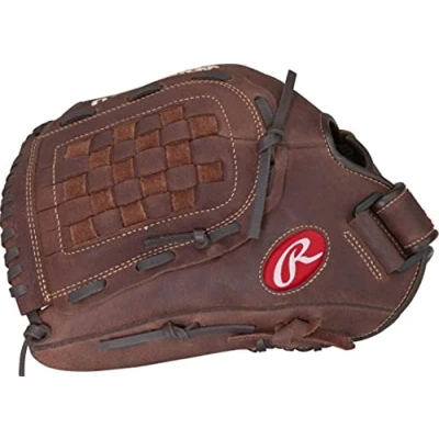 Image of Rawlings Player Preferred Baseball Glove, Left Hand Throw, Slow Pitch Pattern, Basket Web with Support Strap, Custom Fit, 14 Inch