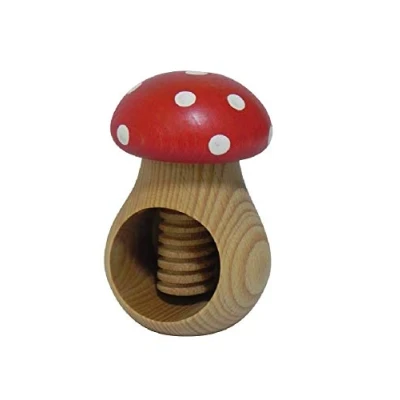 Image of Wooden World nutcracker Toadstool made from natural beech wood