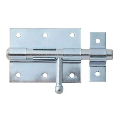 Image of GAH Alberts 137038 Round Bolt Lock with Handle and Fixed Tab 80 x 58 mm Oberflaeche: galvanisch gelb verzinkt