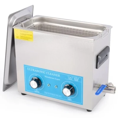Image of stonylab Ultrasonic Cleaner, 304 Stainless Steel All purpose Cleaner with Mechanic Control Panel of Heating and Timer for Laboratory 40kHz 220V, 6.5 L