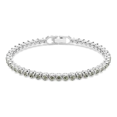 Image of Swarovski Silver Imber Emily Black Round Cut Tennis Bracelet