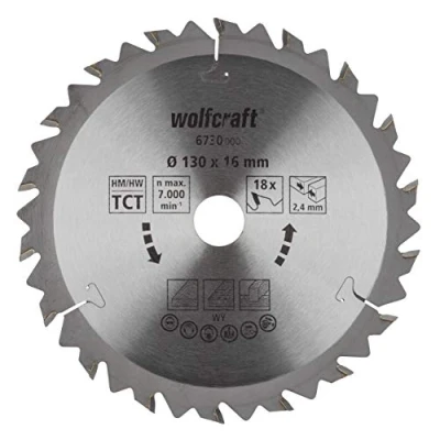 Image of wolfcraft TC Circular Hand Saw Blade, Brown Series I 6730000 Fast, Rough cuts
