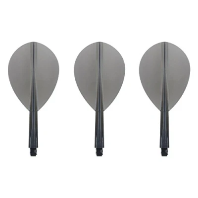 Image of Condor Darts Flight Plain Clear Black Teardrop S