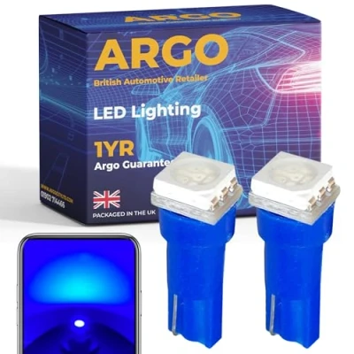 Image of Argo T5 bulb led Smd Blue Dashboard 286 Bulbs 12v Instrument Dash Panel Clocks Dials Xenon Van Interior Car Speedometer Gauge Cluster Speedo Light