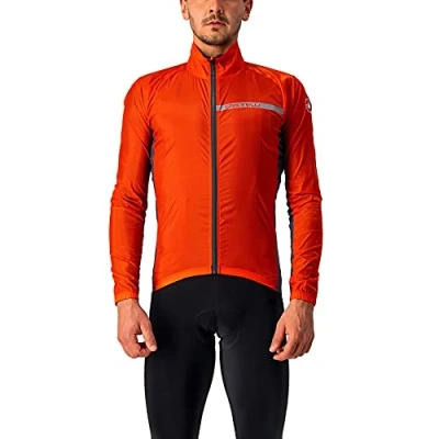 Image of CASTELLI 4521511 656 SQUADRA STRETCH JKT Jacket Men&#039;s Fiery Red/Dark Gray S