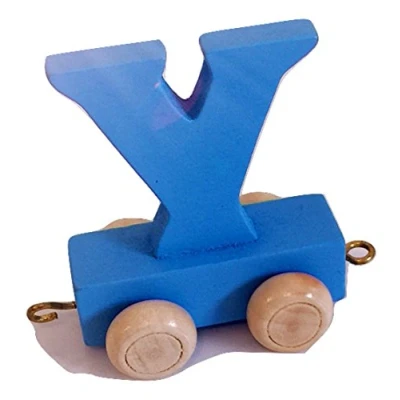 Image of Fun World Toys® Childrens Personalised Wooden colourful Alphabet Letter Train A Z Name Set (Letter Y)