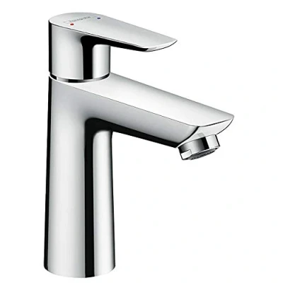 Image of hansgrohe Talis E Basin Mixer Tap 110 with pop up waste, chrome, 71710000