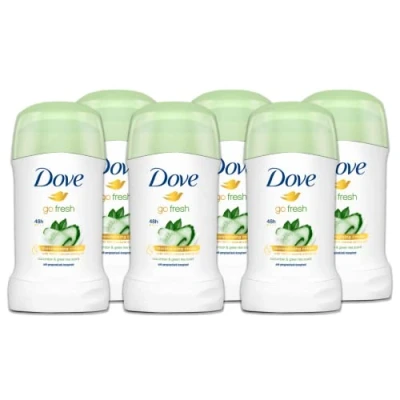 Image of Dove Go Fresh Cucumber and Green Tea Deodorant Stick, 40ml Pack of 6