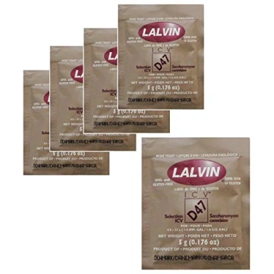 Image of 5X Lalvin D47 Yeast White and Blush Wines 5g Homebrew Wine Making 4.5L 23L