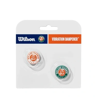 Image of WILSON Roland Garros Vibration Dampeners 2 Pack, Orange/Green/White