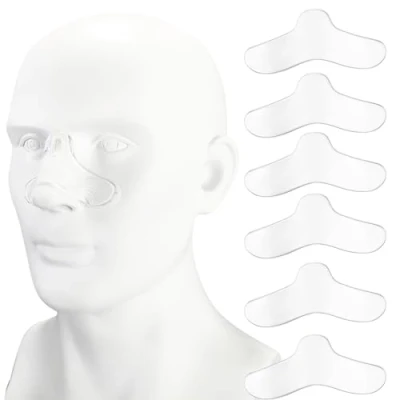 Image of Nasal Pads for CPAP Silicone Gel Nose Pad Mask Comfortable Cushions Breathing Machine Accessories Liners Bridge Protector 6 Pcs