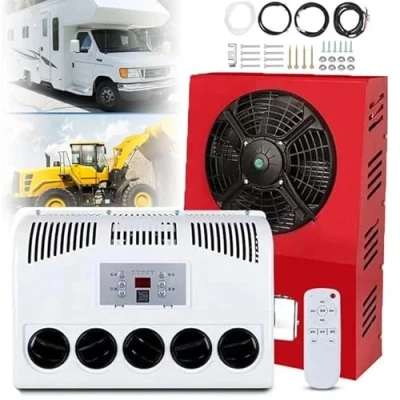 Image of 12v/24v Split Rv Air Conditioner Fast Cooling/Low Noise, Electric Cab Conditioner, Large Truck Parking for Trailers, Campers, Trucks, Caravans, Rvs,12V