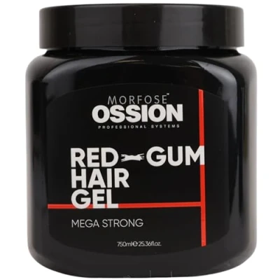 Image of Morfose Ossion Premium Barber Line Red Gum Mega Strong Hair Gel 750 ml