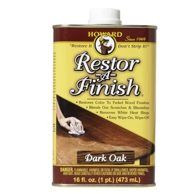 Image of Howard Restor A Finish Dark Oak RF7016 Restore The Original Remove Heat and Stain Marks on Wooden Furniture 473ml
