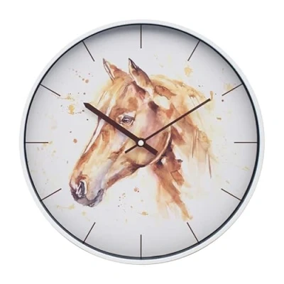 Image of lesser and pavey LP49092 Country Life Horse Clock For Adults Multicolor Accessory