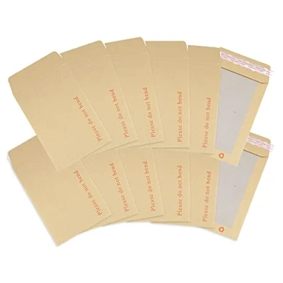 Image of Postmaster A5 Hardback Envelopes Peel and Seal C5 Do Not Bend Board Backed 125 Pack,Brown