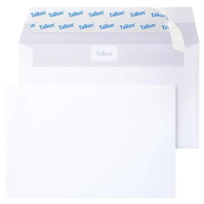 Image of (2 Pack) 50 Duke White Envelopes, 80gsm Peal &amp; Seal Security Printed 143mm x 95 mm