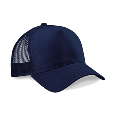 Image of Beechfield Navy Blue Mesh Baseball Cap One Size