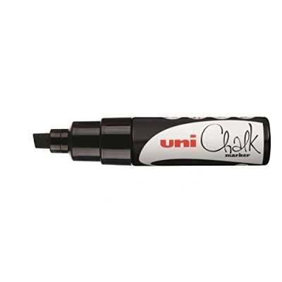 Image of Uni 140170233000 8 mm Broad Chisel Tip Chalk Marker Black