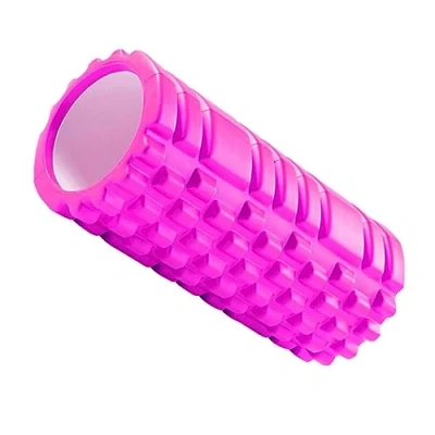 Image of Yoga Foam Roller for Deep Tissue Muscle Textured Grid Beast Massage Workout Fitness Pilates, Sports Massager, Gym Physio (Pink)