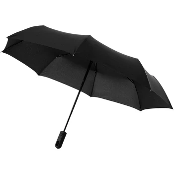 Image of Marksman 21.5 Inch Traveller 3 Section Auto Open &amp; Close Umbrella (30.8 x 98 cm) (Solid Black)