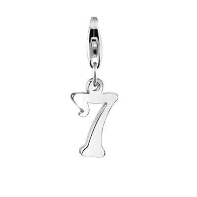 Image of Nenalina Charm Number 7 Pendant, for All Brands of Bracelets and Necklaces, Made 925 Sterling Silver, 713262 000