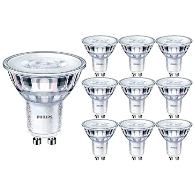 Image of Pack of 10 x Philips Corepro LED 4W (50W) GU10, Bulb, 3000K Warm White, 36 Degree, Dimmable, UK