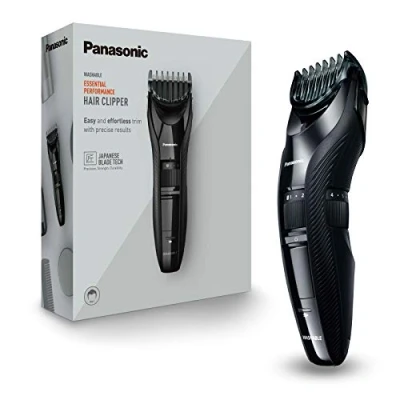 Image of Panasonic ER GC53 hair clipper with 19 cutting lengths (1 10 mm), washable, black