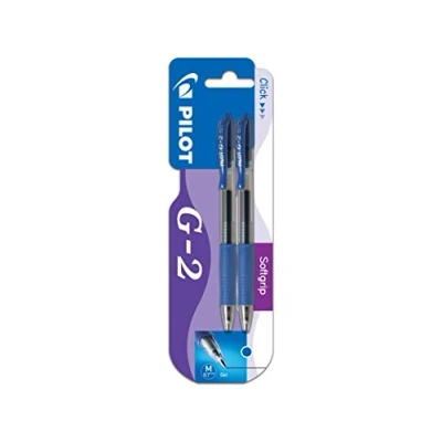 Image of Pilot G207 Retractable Gel Rollerball 0.7 mm Blue, Pack of 2