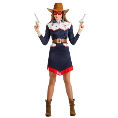 Image of Boland 84136 Adult Cowgirl Costume Samantha, Multicoloured, XL