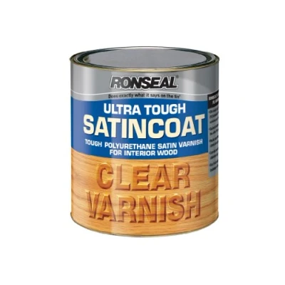 Image of Ronseal UTVSC750 750ml Ultra Tough Internal Clear Satincoat Varnish