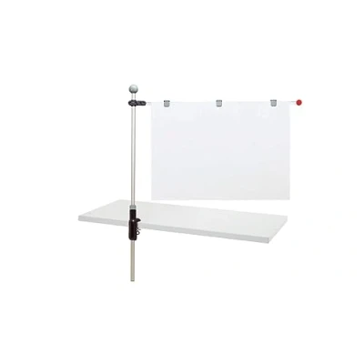 Image of Maul Table Presenter, 1 Adjustable Swivel Arm 100 cm/Din A1, Including 3 Magnetic Clips, Aluminium, Black/Grey