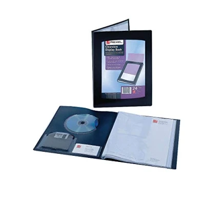 Image of Rexel A3 24 Pocket Clearview Display Book Black